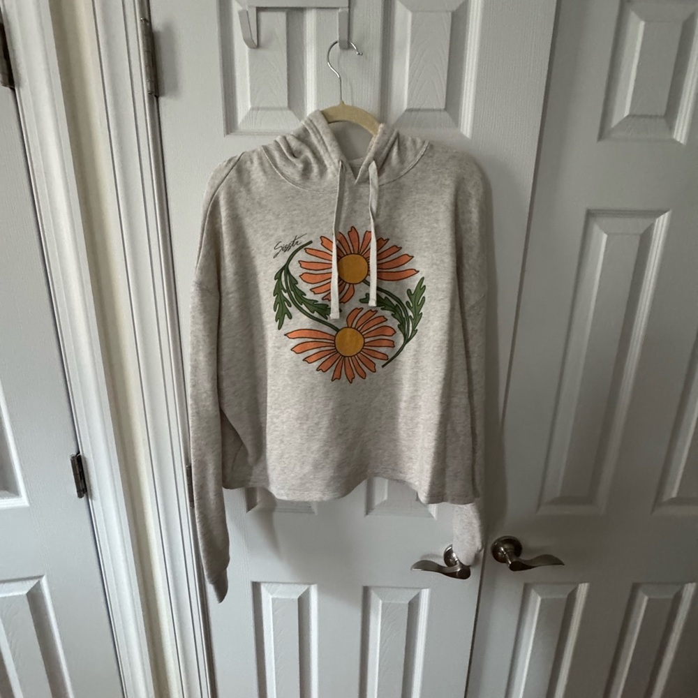 Sisstr heathered grey hoodie